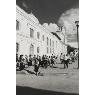 Fotografía en blanco y negro de San Cristóbal de las Casas