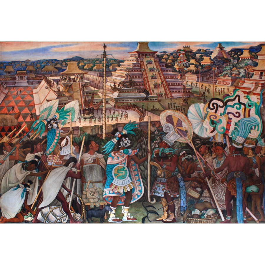 Mural de Diego Rivera los voladores de papantla