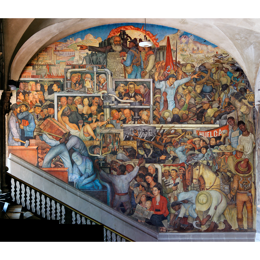 Mural Historia de México, Diego Rivera, México moderno