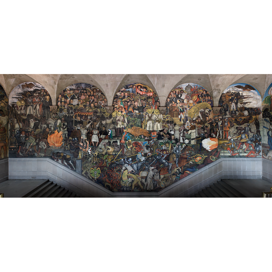 Mural de Diego Rivera, historia de México.